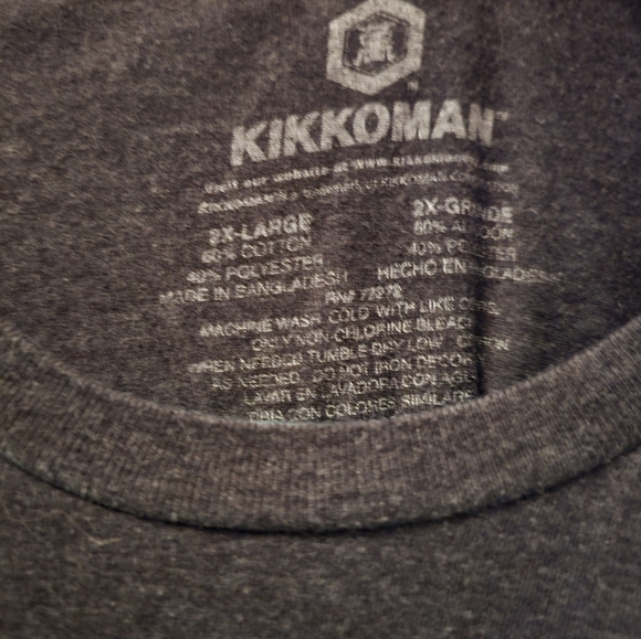 Dark Gray KIKKOMAN SOY SAUCE Graphic T-Shirt for Men - Picture 2 of 2